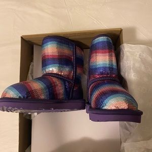 Purple sequin Ugg’s kids sz 12 brand new
